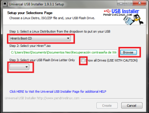 Setup USB installer